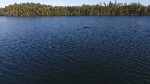 Paddling Big Lake Stock Footage 65343820