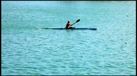 Paddling two baoats Stockbeeldmateriaal 369194