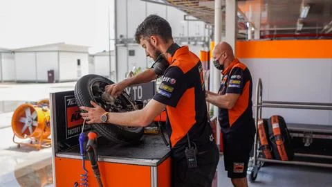 Paddock MotoGP Team Tech3 KTM Factory Racing Stock Photos