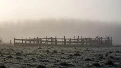 Paddock silhouette Foto stock