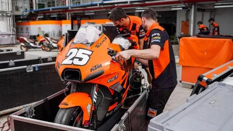 Paddock Tech3 KTM Factory Racing Team Stock Photos