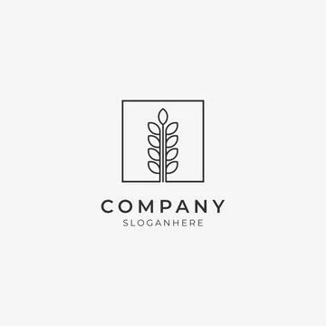 Paddy leaf logo element icon Stock Illustration