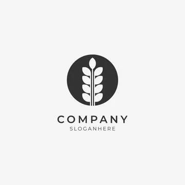 Paddy leaf logo icon element Stock Illustration