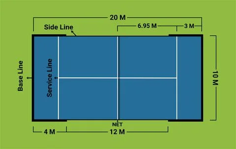 Padel court Stock Illustration