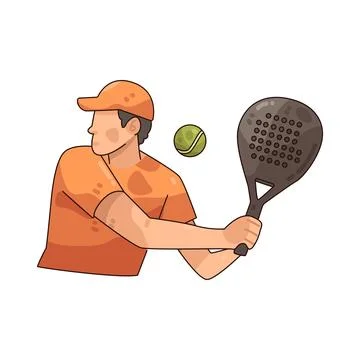 Padel forehand illustration Stock Illustration
