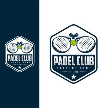 Padel logo badge emblem Illustrazione stock