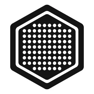 Padel racket head hexagonal icon with holes Stockillustratie