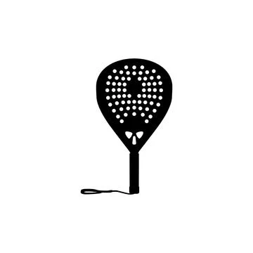 Padel Racket Silhouette Stock Illustration
