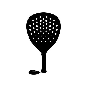 Padel Racket Silhouette Stock Illustration