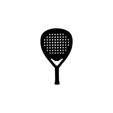 Padel Racket Silhouette Stock Illustration
