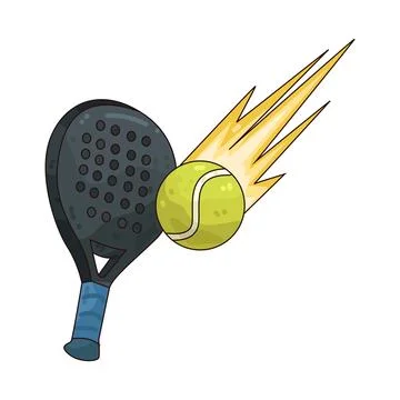 Padel smash illustration Stock Illustration
