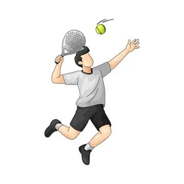 Padel smash illustration Stock Illustration