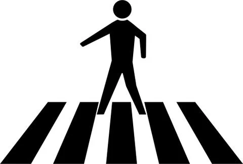 Padestrian crossing Stockillustratie