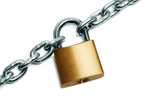 Padlock and chain Stock Photos