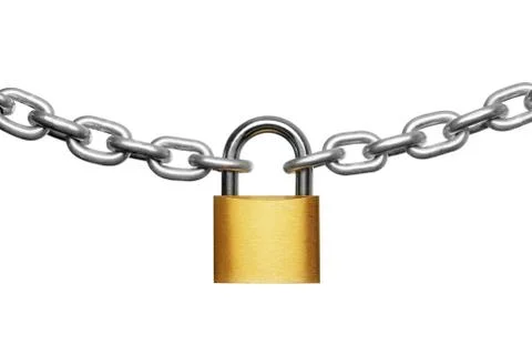 Padlock and chain Stock Photos