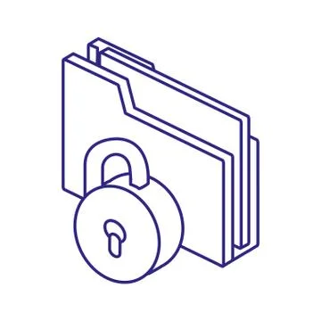 Padlock and file of security system vector design 스톡 일러스트
