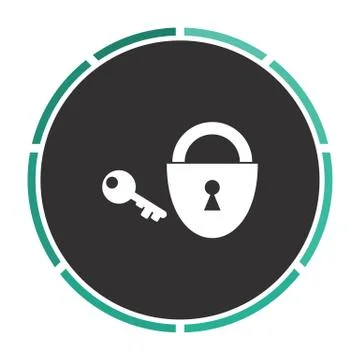 Padlock and key computer symbol Stock-Illustration