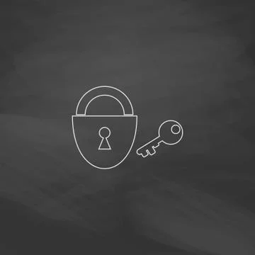 Padlock and key computer symbol Stock-Illustration