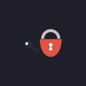 Padlock and key computer symbol Stock-Illustration