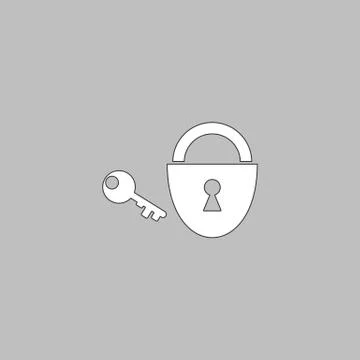 Padlock and key computer symbol Stock-Illustration