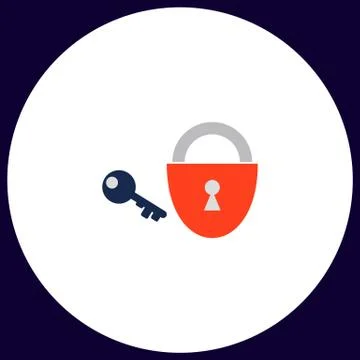 Padlock and key computer symbol Stock-Illustration