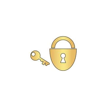 Padlock and key computer symbol Stock-Illustration