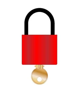 Padlock And Key Stock Illustration