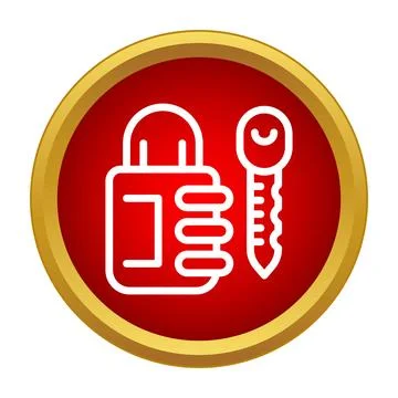 Padlock and key security icon protecting data Stock Illustration