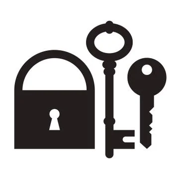 Padlock and keys Stock Illustration