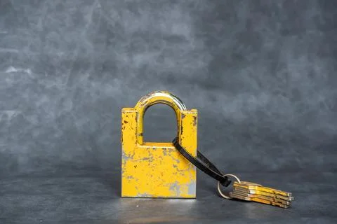 Padlock and keys Stock Photos