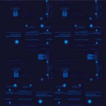 Padlock and password pattern background イラスト素材
