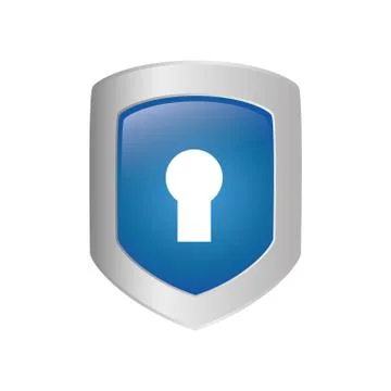 Padlock and shield icon. Security system design. Vector graphic Stock Illustration