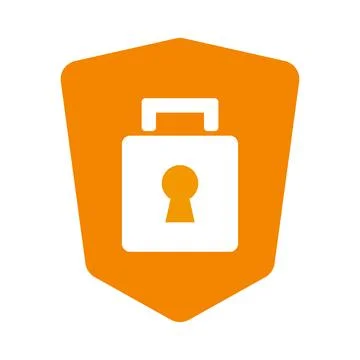 Padlock and shield icons. Security icon. Vectors. Ilustración de archivo