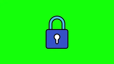 Padlock animated icon Stock Footage 321729082