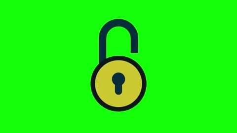 Padlock animated icon Stock Footage 321729090