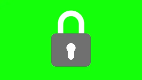 Padlock animated icon Stock Footage 321729095