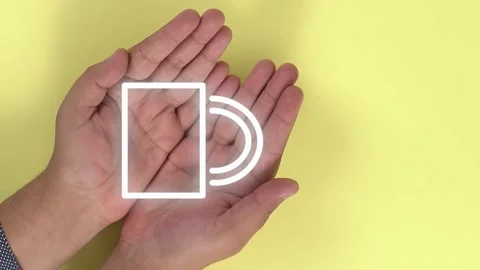 Padlock animation appears on 2 hands that open in the form of a book. Stock-Footage 235882057
