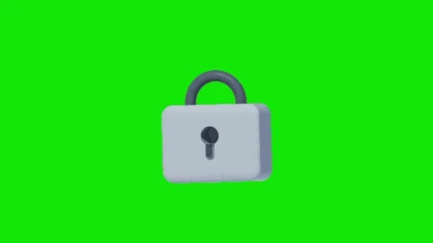 Padlock animation on green background Vidéo 330680515