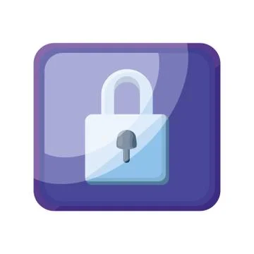 Padlock application icon on white background イラスト素材