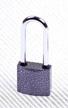 The padlock on the binary code Stock Photos