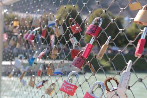 Padlock brigde Stock Photos