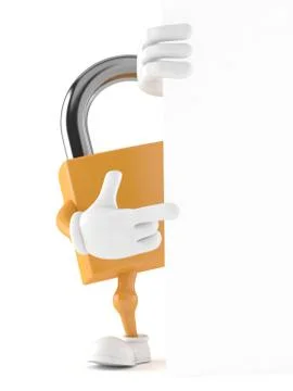 Padlock character イラスト素材