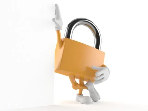 Padlock character Stock Illustration