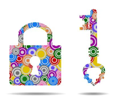 Padlock circles icon vector Stock Illustration