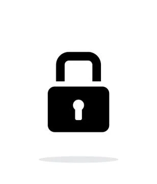 Padlock close icon on white background. イラスト素材