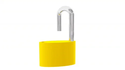 Padlock closing.  Stock Footage 586485