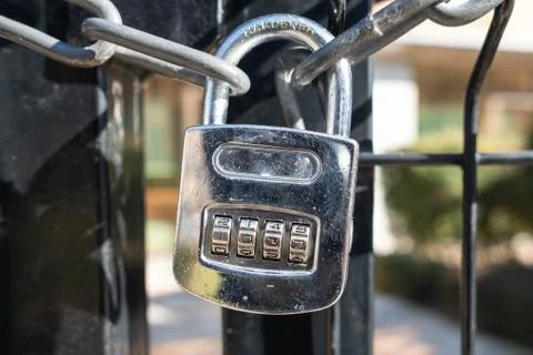 Padlock with code 1037 Stock Photos