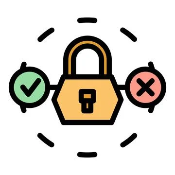 Padlock code icon vector flat Stock Illustration