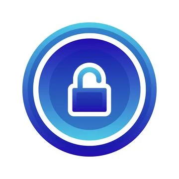 Padlock coin gradient logo design template icon Illustrazione stock