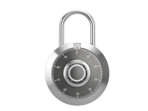 Padlock combination lock Stock Illustration